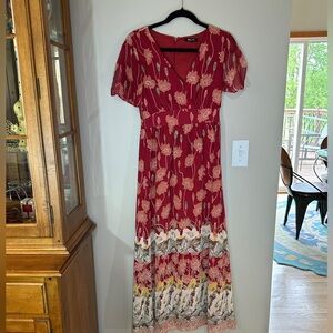 Madewell Tall Sunflowers Tulip Sleeve Maxi Dress